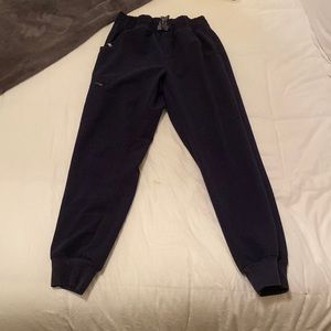 Figs Womens Navy Zamora High Waisted Petite Jogger Scrub Pants Size XS
